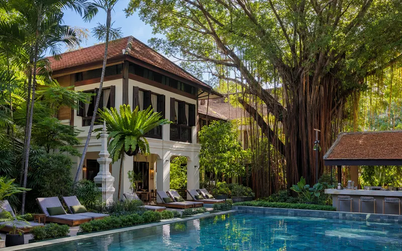 AI-generated realistic daylight view of The Raweekanlaya Bangkok Wellness Cuisine Resort in Bangkok, Thailand